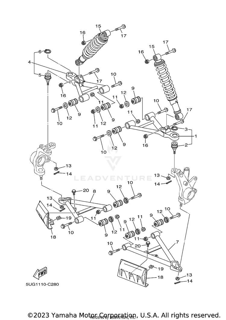 Front Suspension Wheel Schematic