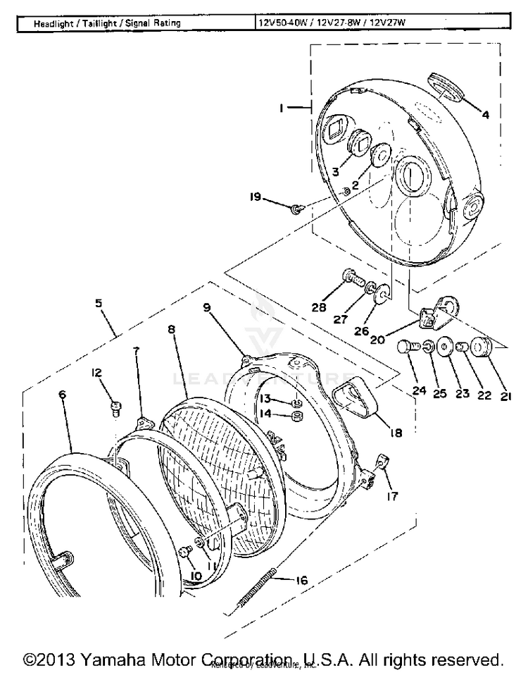 Head Lamp Schematic