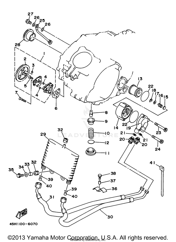Oil Pump KODIAK 4WD - YFM400FWJ - 1997 Schematic