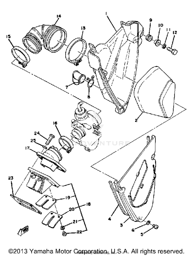 Air Cleaner Yz125e Schematic