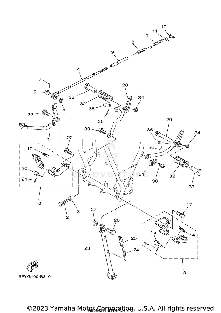 Stand Footrest Schematic