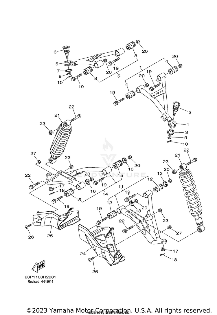 Front Suspension Wheel 700 FI  EPS 4WD SPECIAL EDITION - YFM7FGPSEZ - 2010 Schematic