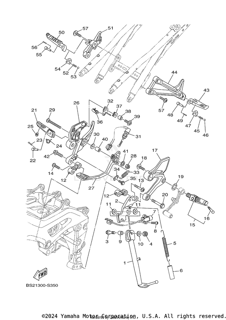 Stand Footrest MT09 CA - MT09JCB - 2018 Schematic