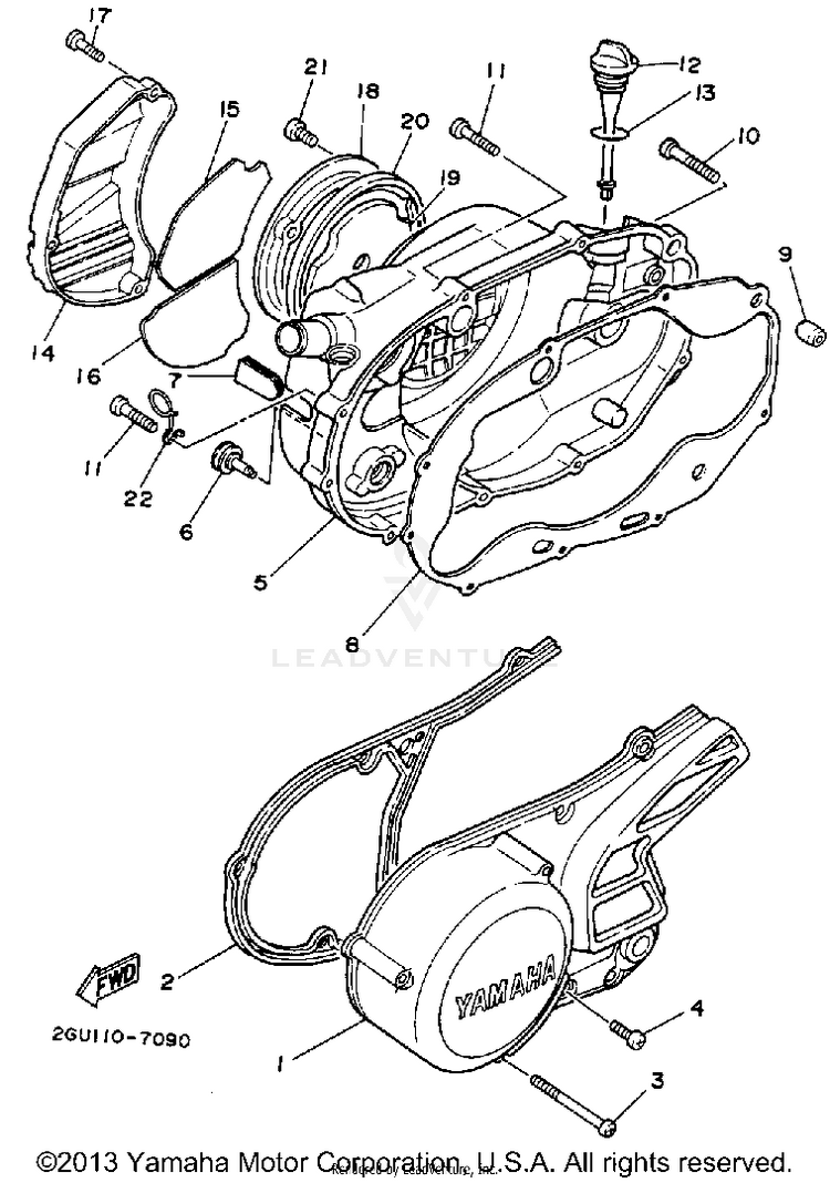 Crankcase Cover 1 Schematic