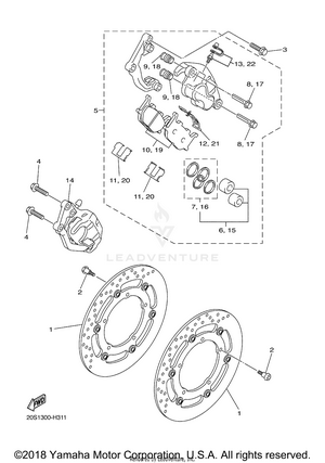 Front Brake Caliper Schematic