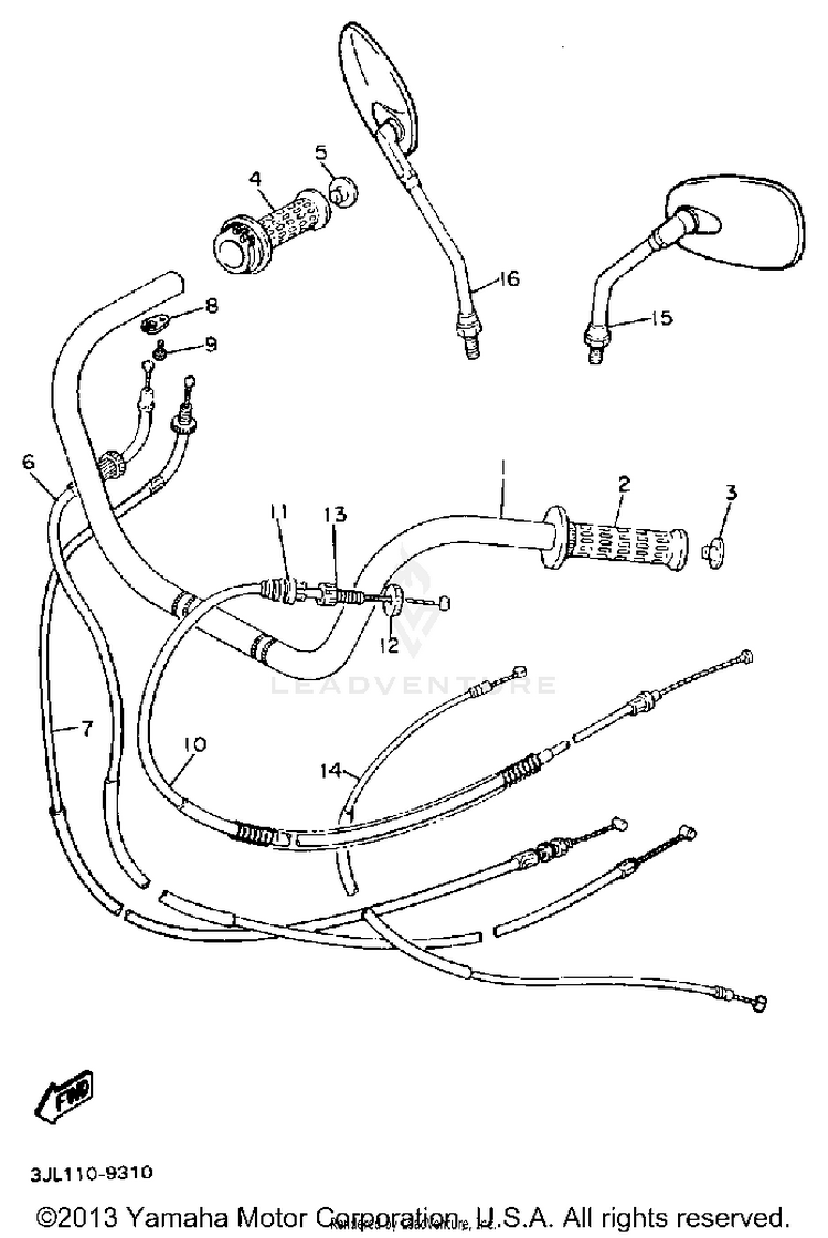Handlebar Cable Schematic