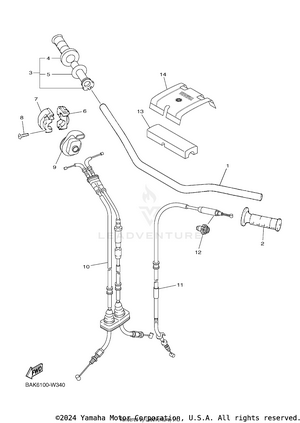 Steering Handle & Cable Schematic