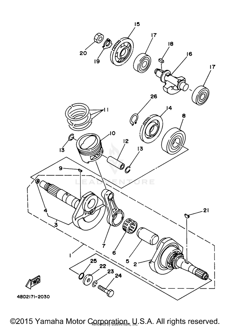 Crankshaft Piston Schematic
