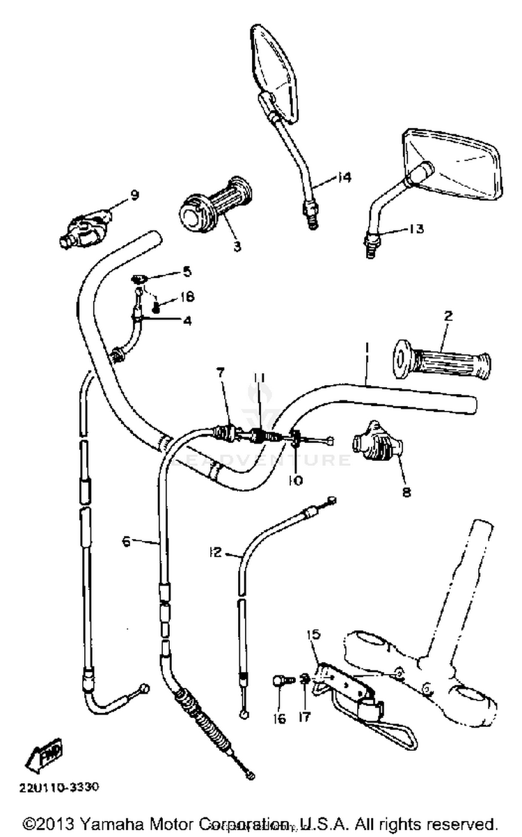 Handlebar Cable Schematic