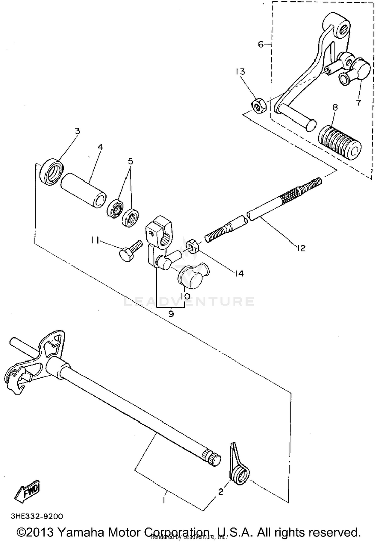 Shift Shaft Schematic