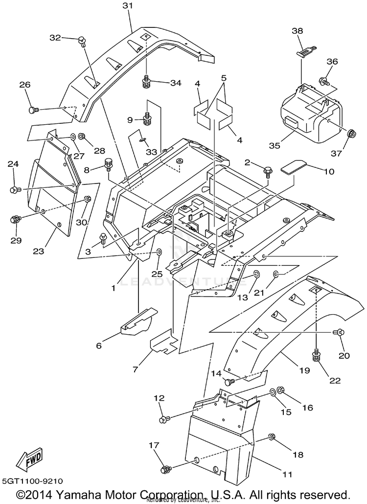 Rear Fender Schematic