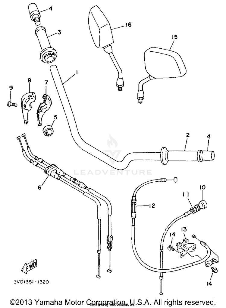 Handlebar Cable Schematic