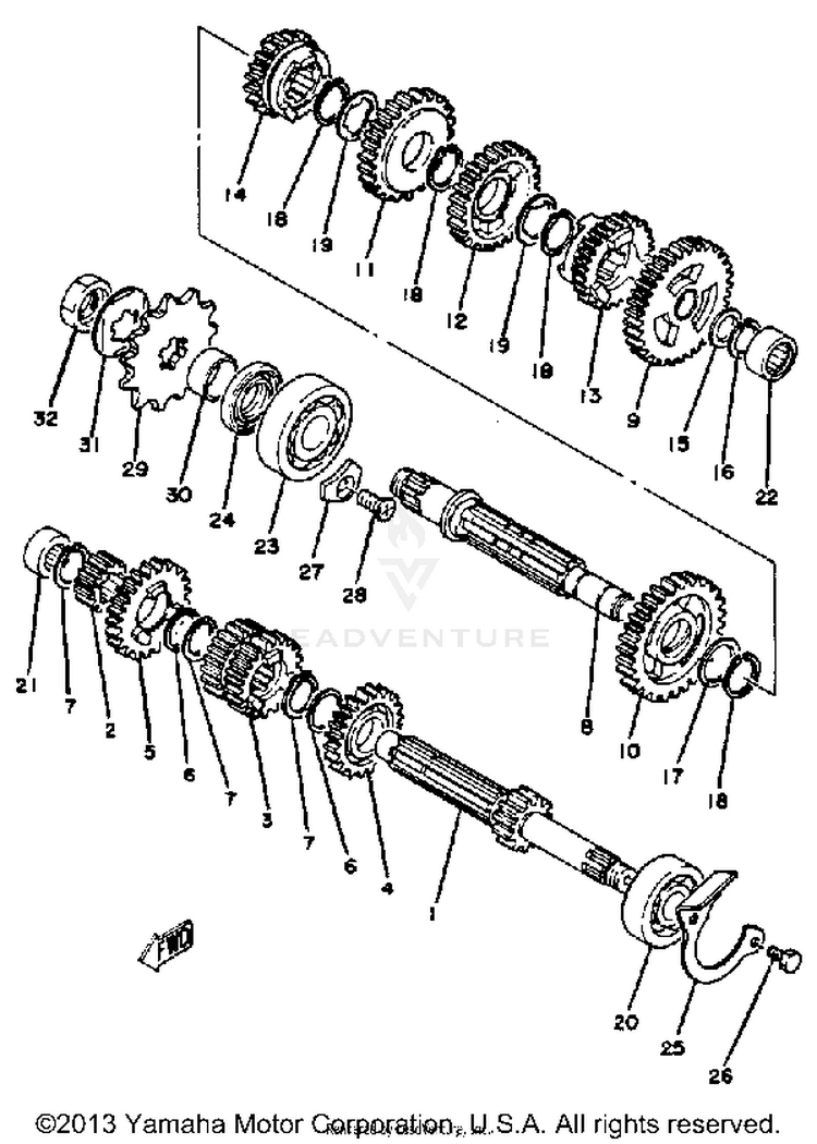 Transmission Yz125g Schematic