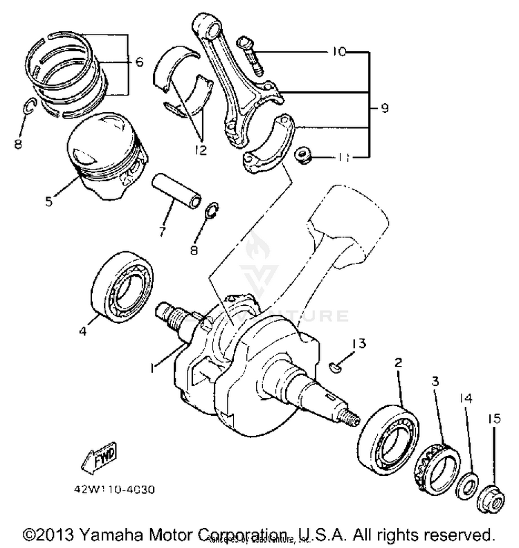 Crankshaft Piston Schematic