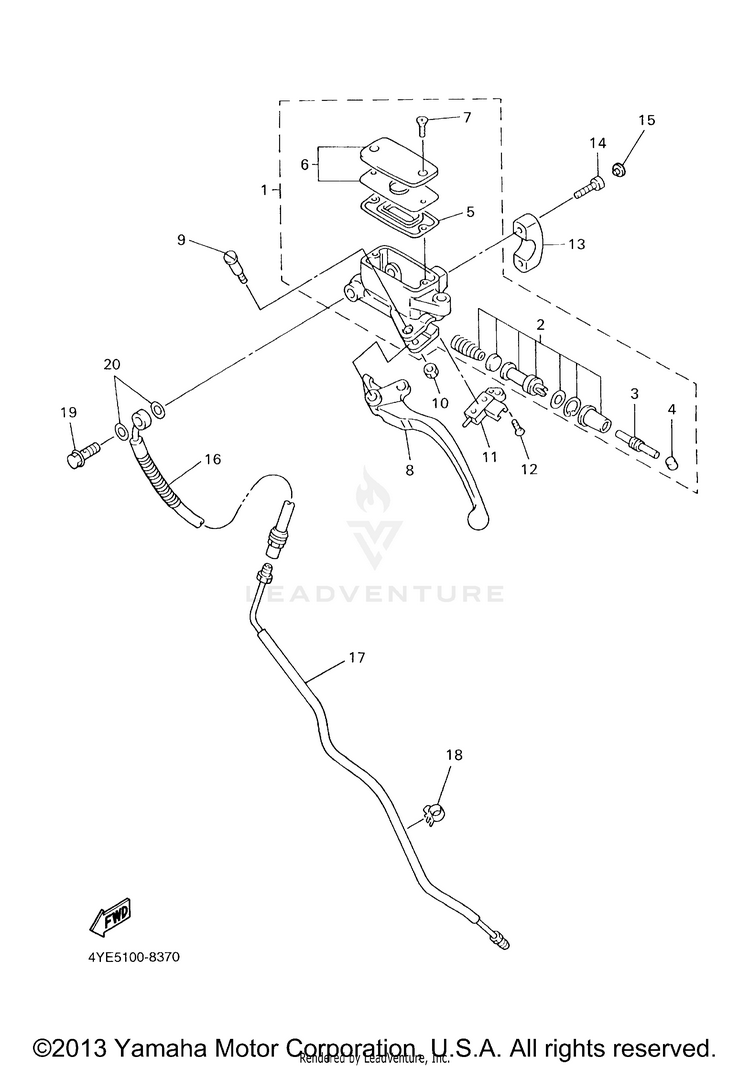 Front Master Cylinder 2 Schematic