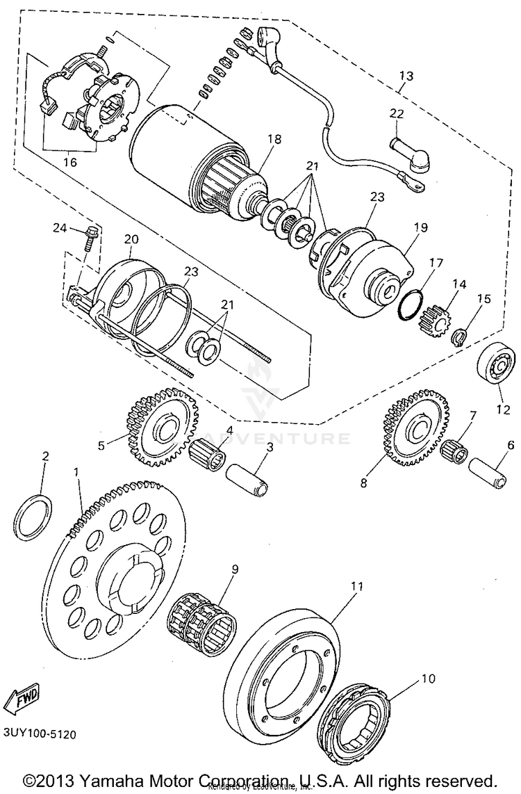 Starter Clutch Schematic