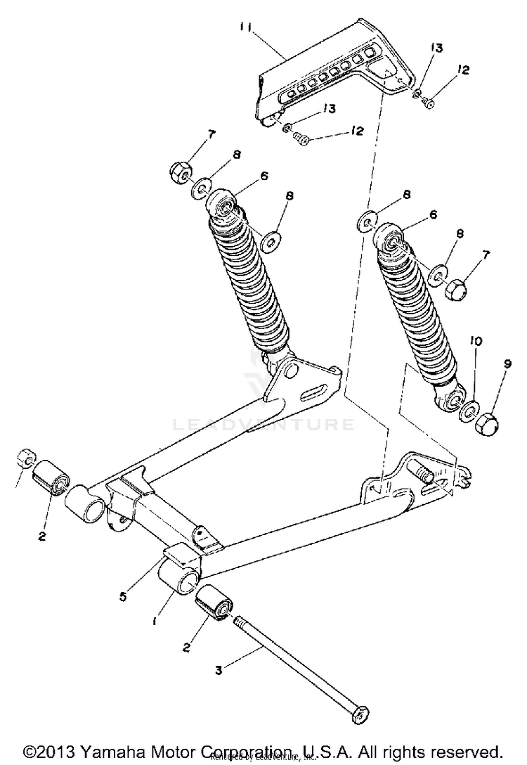 Swing Arm LB80IIHC - 1976 Schematic