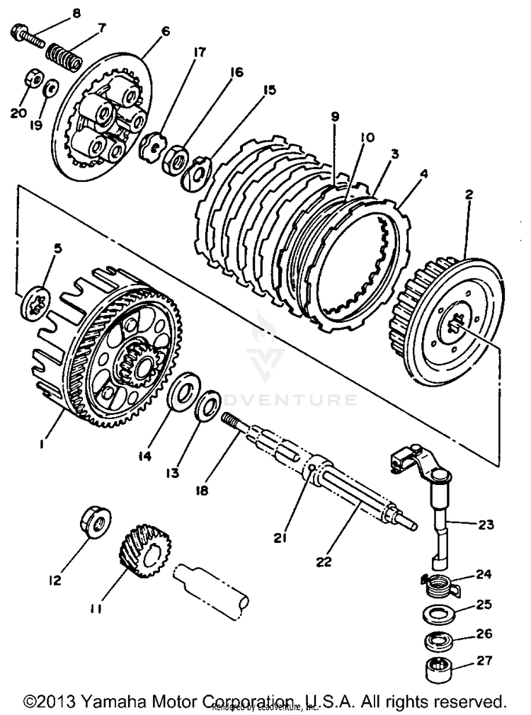 Clutch BLASTER - YFS200B_MN - 1991 Schematic