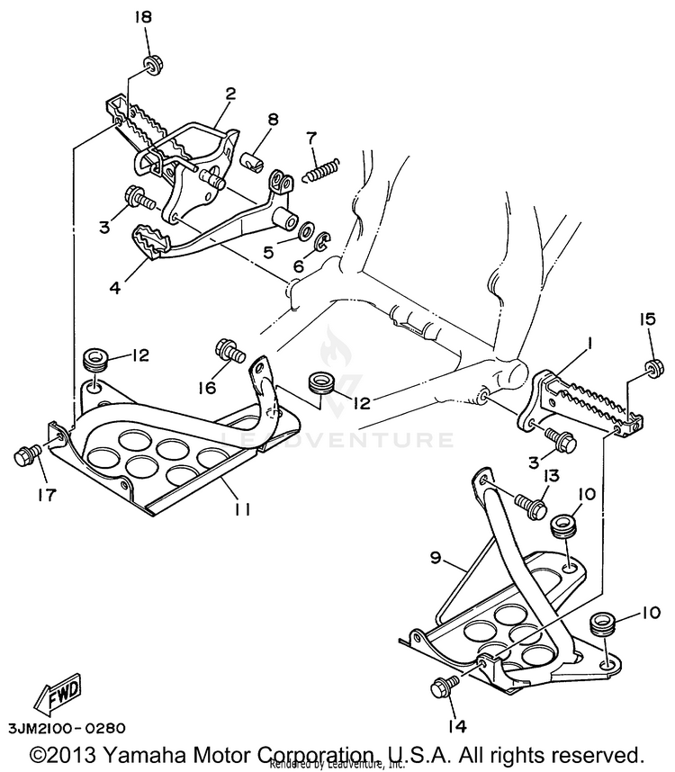 Stand Footrest Schematic