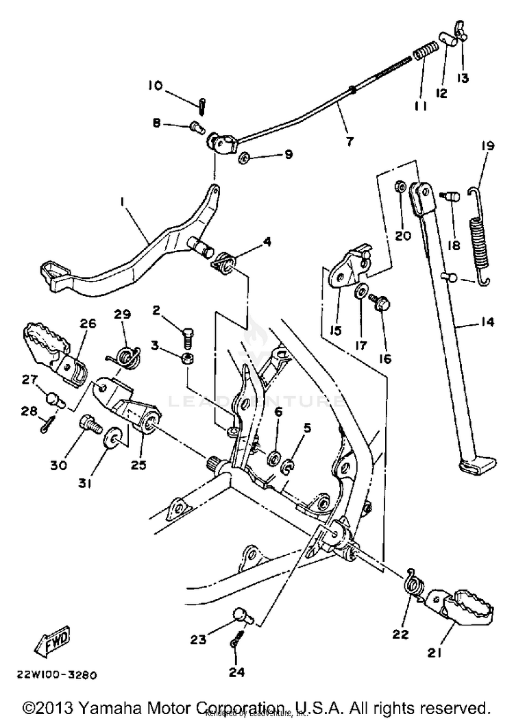 Stand-Footrest Schematic