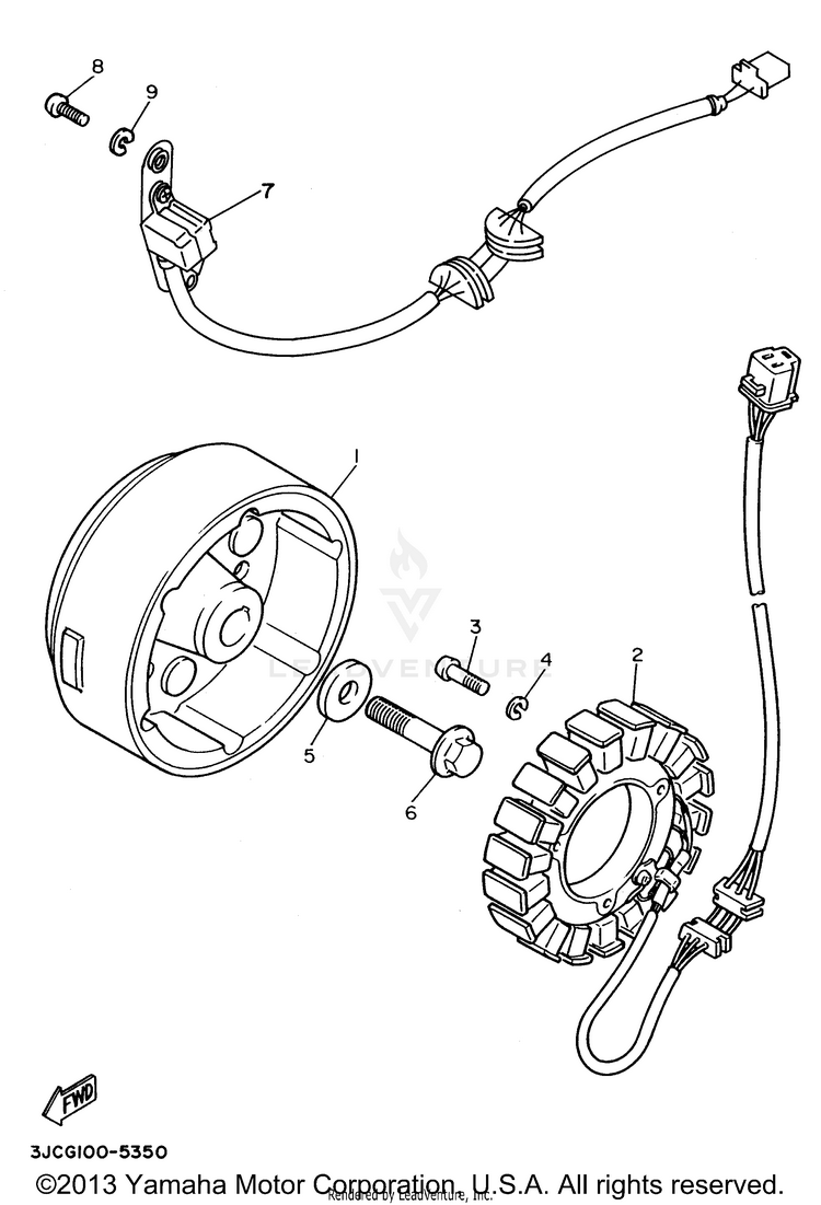 Generator VIRAGO 535 - XV535HC - 1996 Schematic