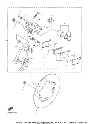 Rear Brake Caliper Schematic