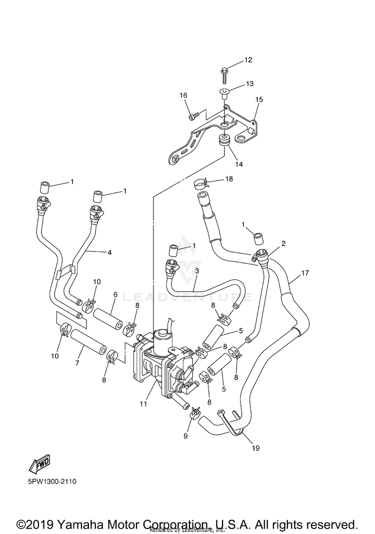 Air Induction System R1 - YZFR1RC - 2003 Schematic
