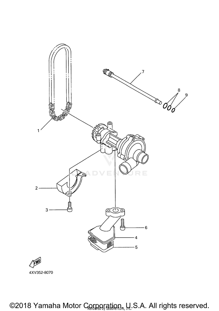 Oil Pump FZ1 (CA Ed.) - FZ1TC - 2005 Schematic
