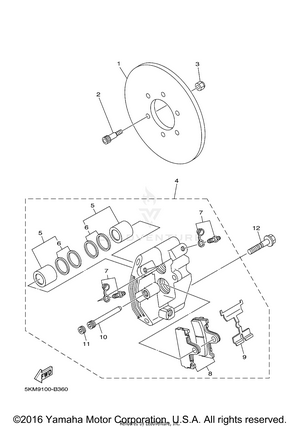 Rear Brake Caliper Schematic