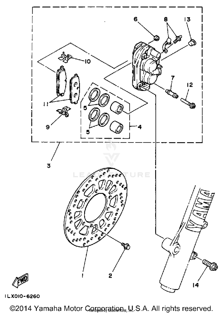 Front Brake Caliper Schematic