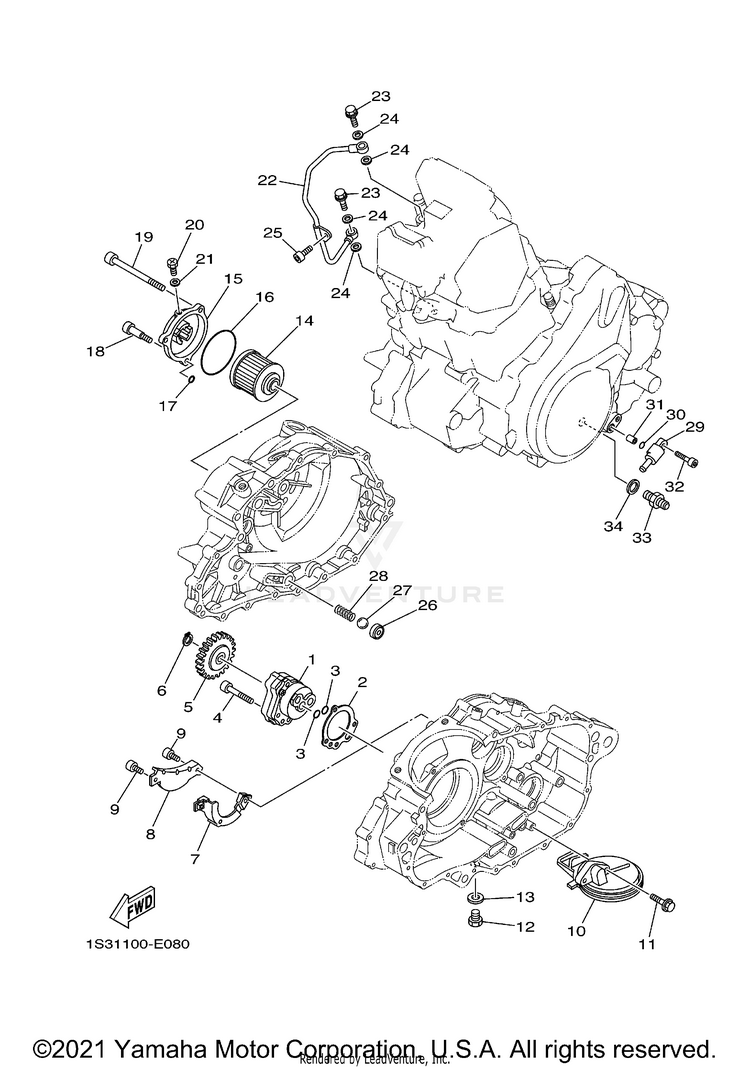 Oil Pump RAPTOR 700R SPECIAL - YFM70RCCMB - 2021 Schematic