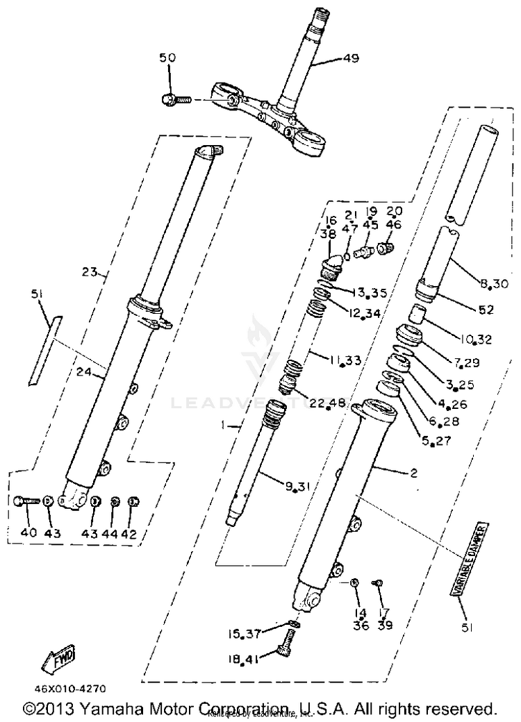 Front Fork Schematic