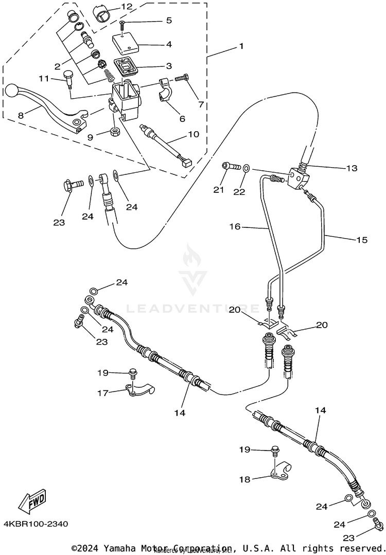 Front Master Cylinder Schematic