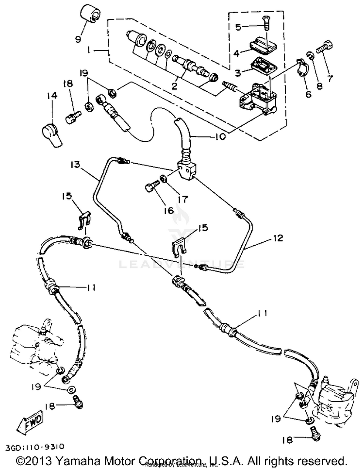 Front Master Cylinder Schematic