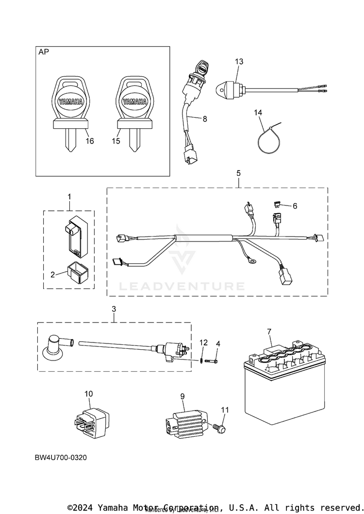 Electrical 1 YFZ50 - YFZ05YYXTG - 2026 Schematic