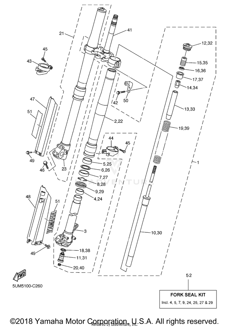 Front Fork Schematic