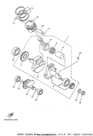 Crankshaft Piston Schematic