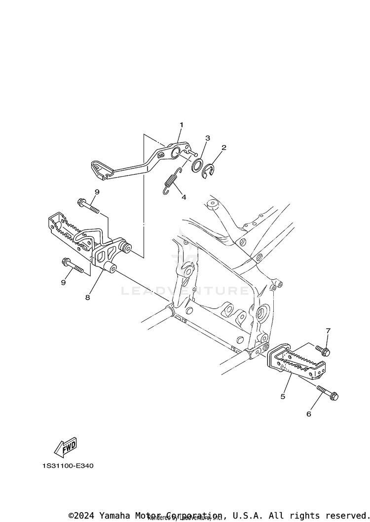 Stand & Footrest Schematic