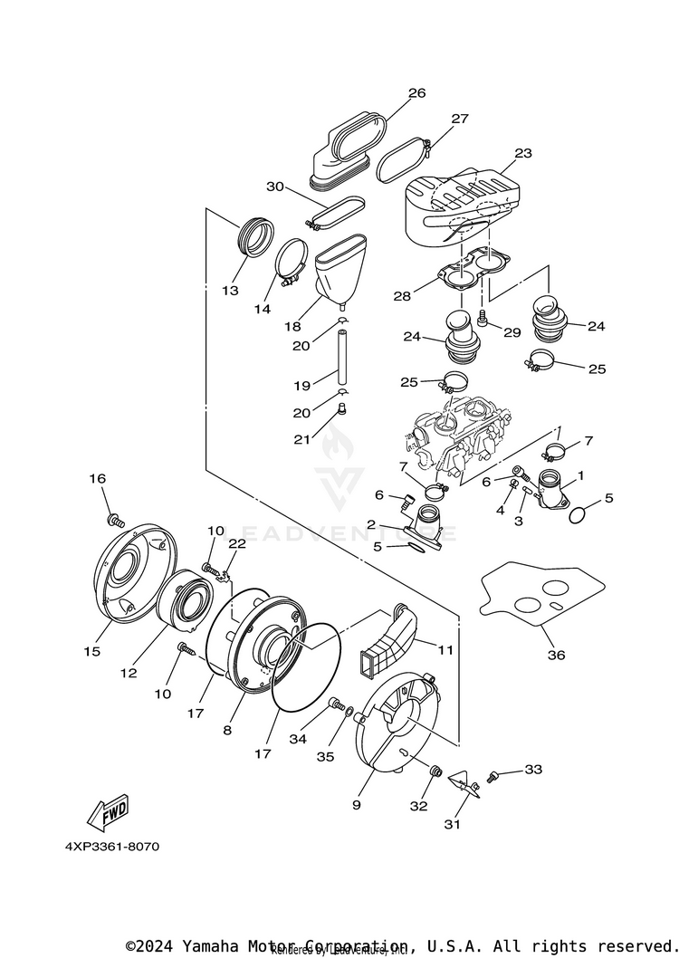 Intake V STAR 650 SILVERADO - XVS65ATYCB - 2009 Schematic