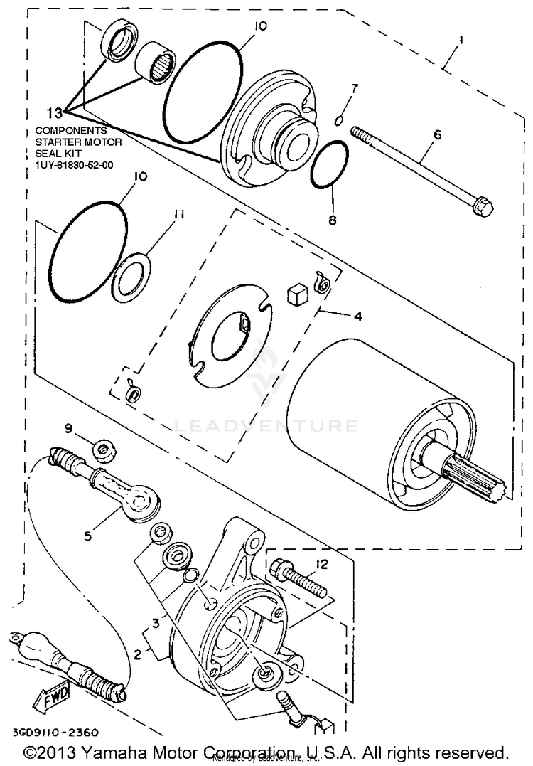 Starting Motor Schematic