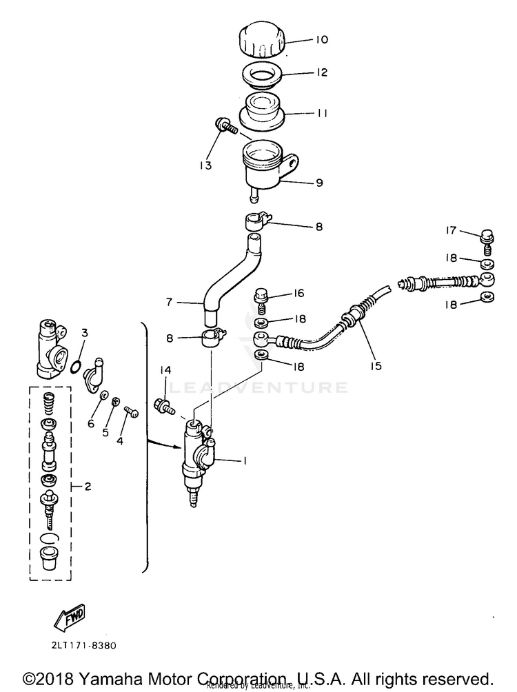 Rear Master Cylinder Schematic