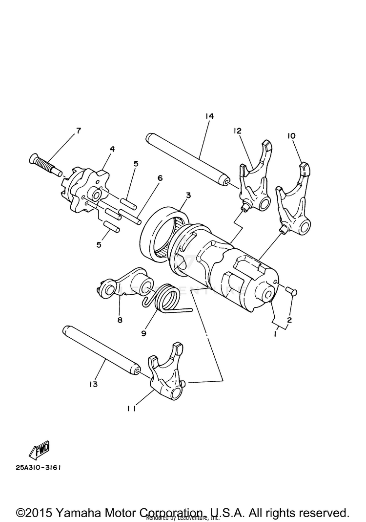Shift Cam Fork Schematic