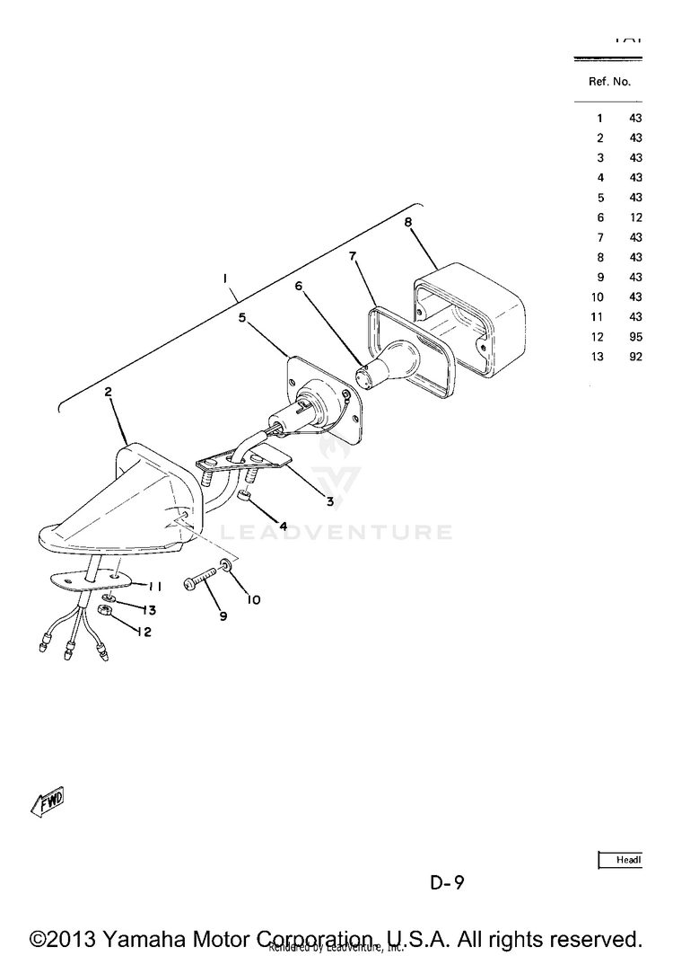 Tail Lamp Schematic