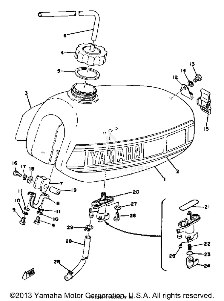 Fuel Tank Yz100 E - F Schematic