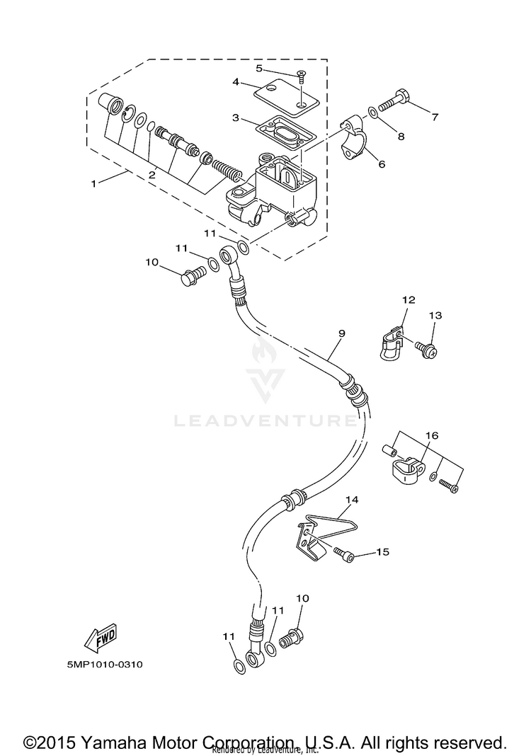Front Master Cylinder Schematic