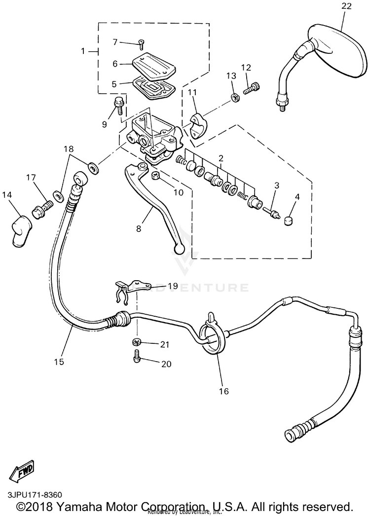 Front Master Cylinder 2 Schematic