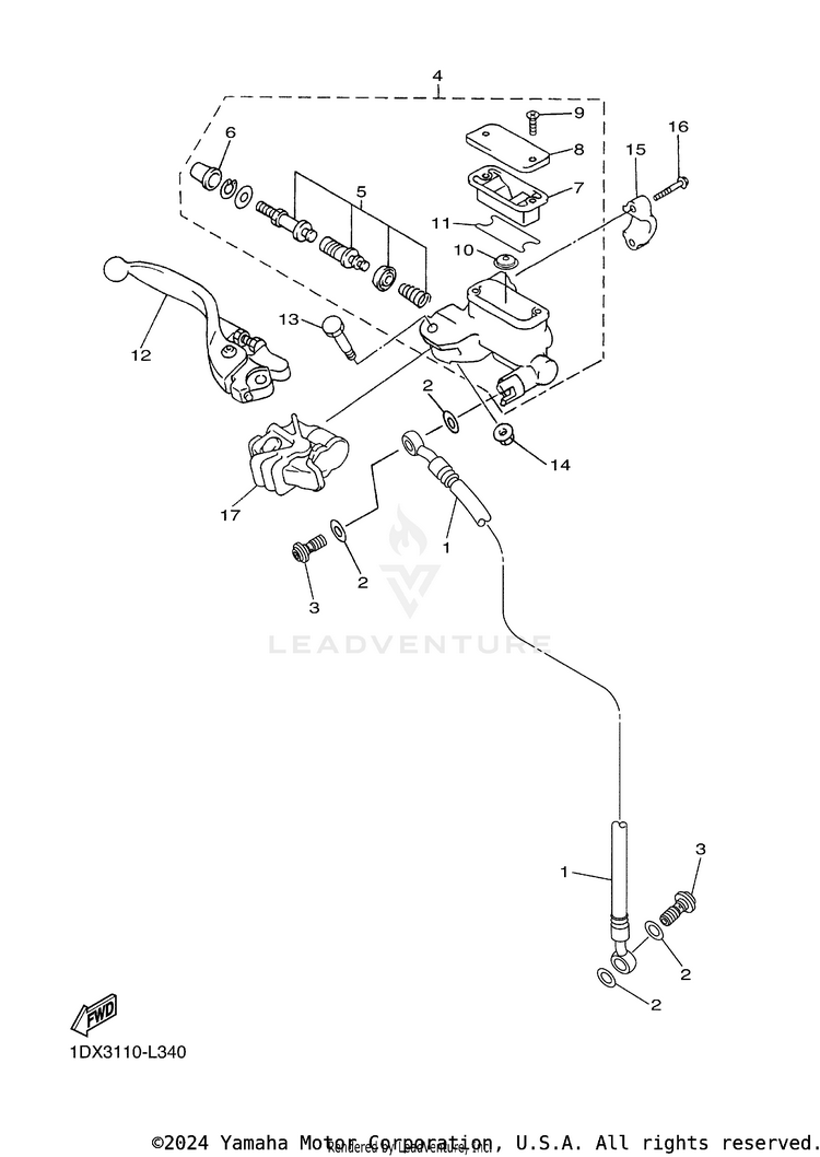 Front Master Cylinder Schematic