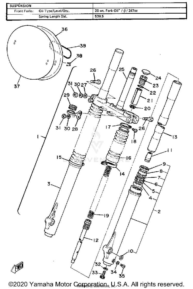 Front Fork Schematic