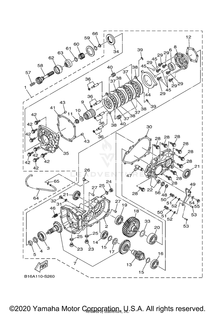 Drive Shaft KODIAK 700 EPS 4WD S - YFM70KPSLS - 2020 Schematic
