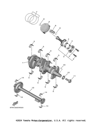 Crankshaft & Piston Schematic